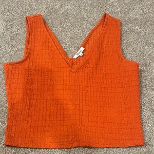 Madewell Cropped Orange Textured Women's Top